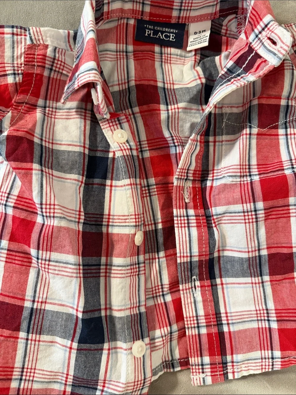 The Childrens Place lightweight plaid